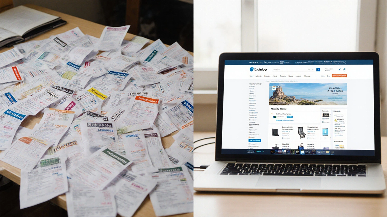 Vergleich: Hunderte statischer HTML-Dateien versus eine einzelne dynamische PHP-Datei mit Datenbankverbindung.