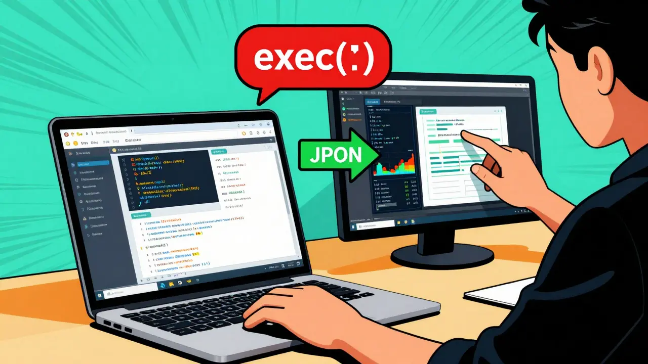 Entwickler, der PHP und Python-Skripte gleichzeitig nutzt, um Rechnungen zu scannen