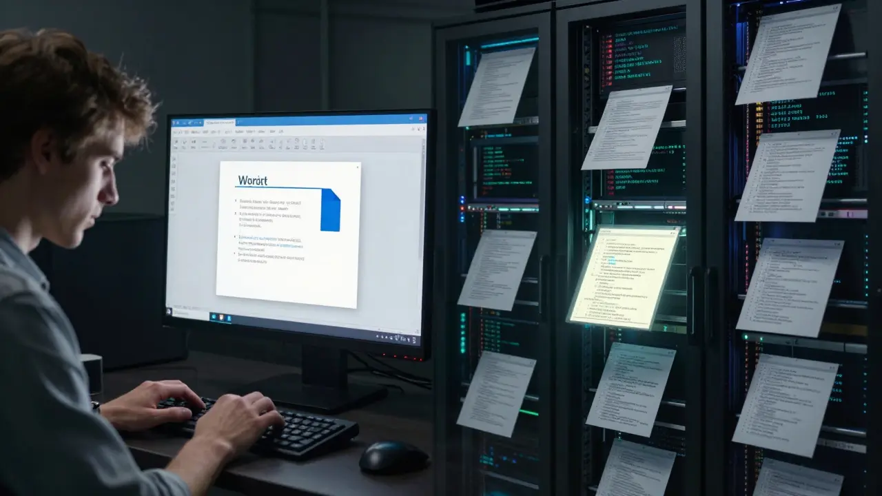 Vergleich: Manuelle Dokumentenerstellung links, automatisierte Erstellung mit Python rechts.